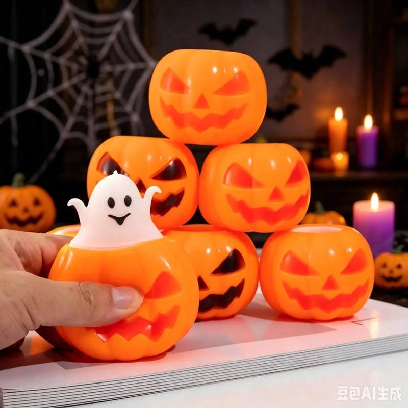 Pumpkin Ghost Squishy Pop Out